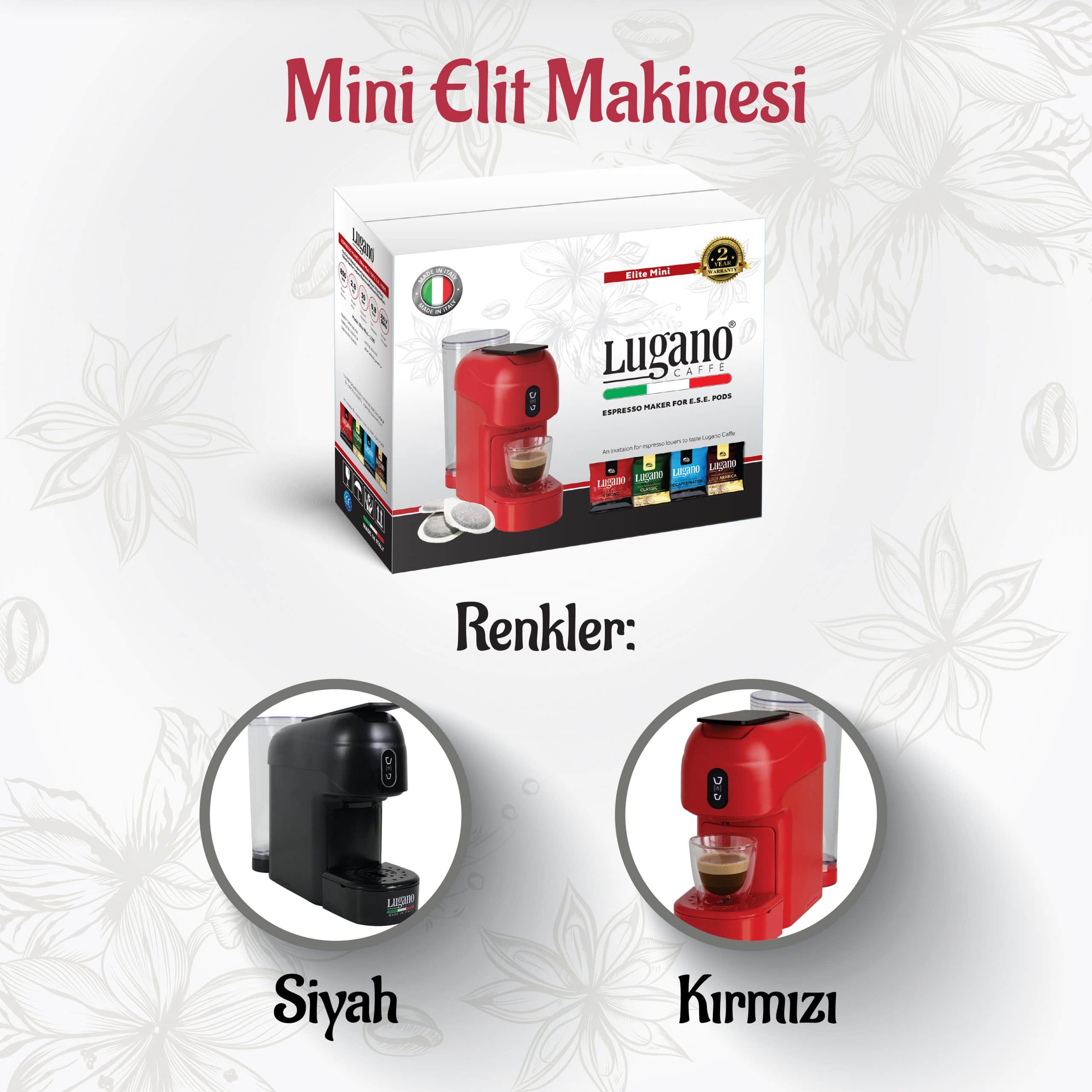Lugano Mini Elit Espresso Makinesi
