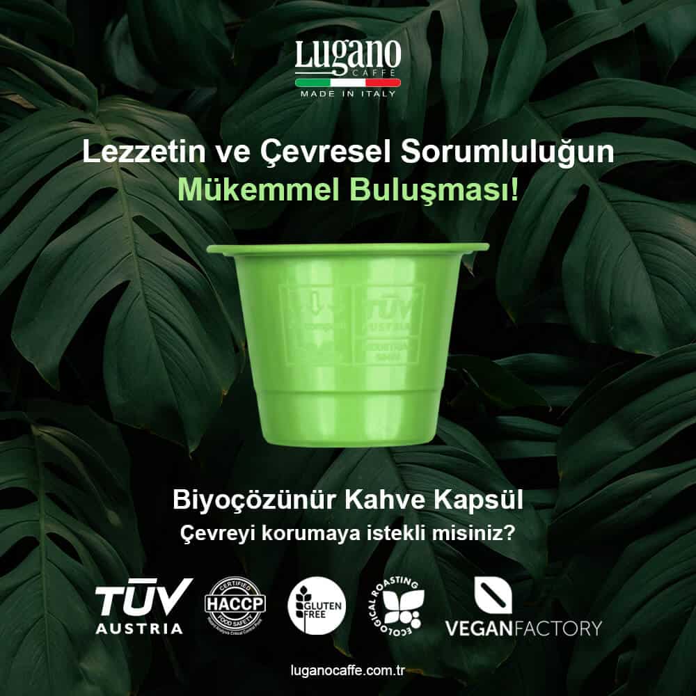 Lugano Caffe - Biyoçözünür Kahve Kapsülü - Nesprsso Uyumlu
